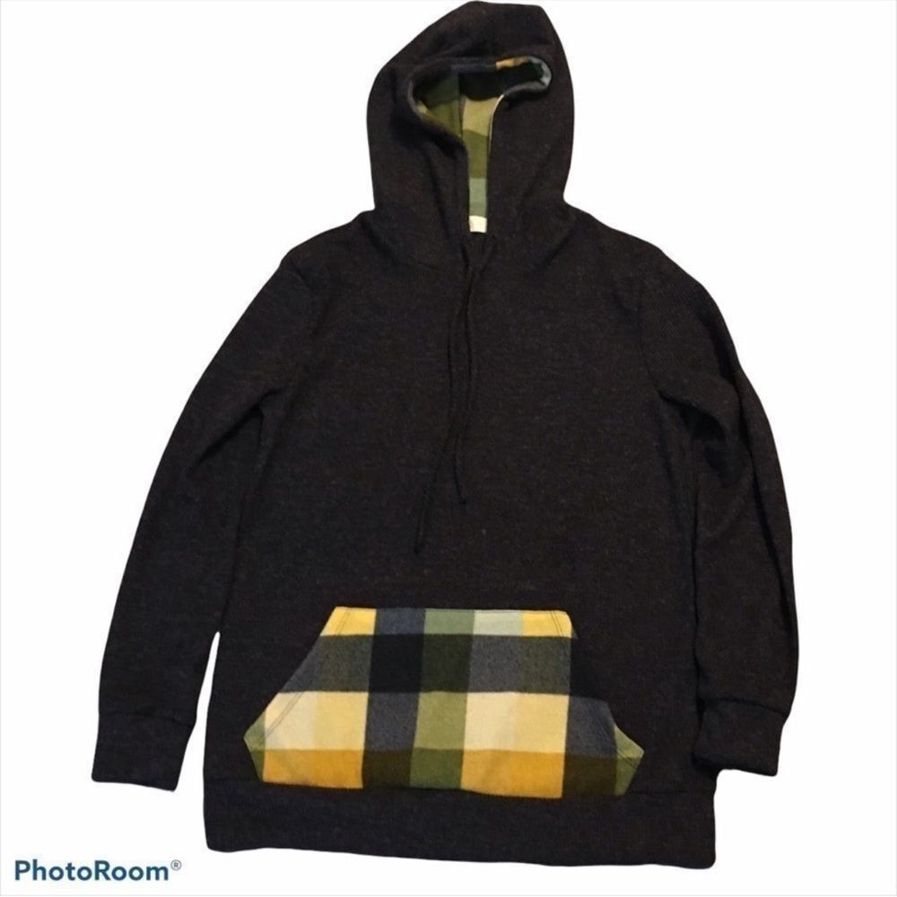 Black and Yellow Plaid Hoodie
